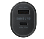 Mynd af Samsung Bílhleðslutæki 2-tengi 45+15W USB-C Svart