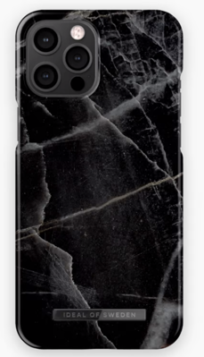 Mynd af iDeal iPhone 12 Pro Max Black Thunder Marble Fashion Case