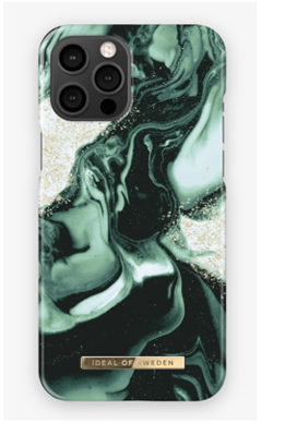 Mynd af iDeal iPhone 12 Pro Max Golden Olive Marble Fashion Case