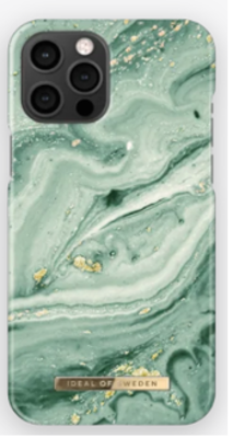 Mynd af iDeal iPhone 12 Pro Max Mint Swirl Marble Fashion Case