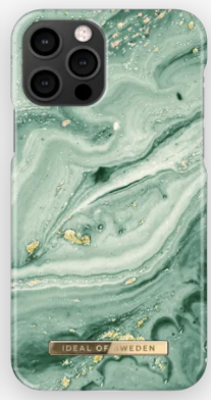 Mynd af iDeal iPhone 12/Pro Mint Swirl Marble Fashion Case 