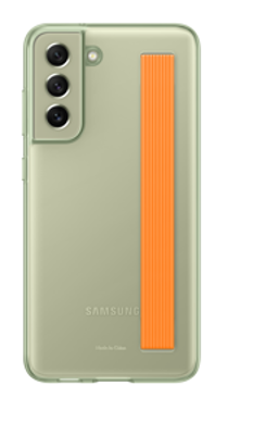 Mynd af Samsung S21 FE Clear Strap Cover Ólífugrænt G990