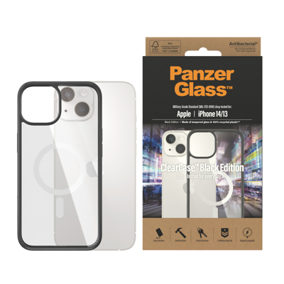 Picture of PanzerGlass iPhone 14/13 MagSafe ClearCase Svart